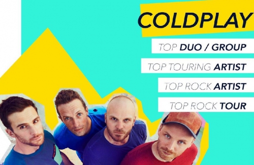 Coldplay nominé dans 4 catégories aux prochains Billboard Music Awards